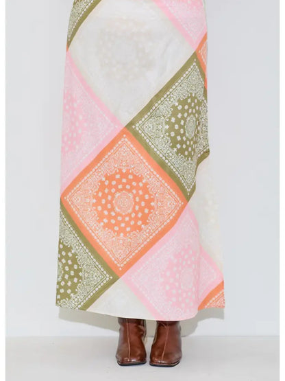 Chelsea Satin Midi Skirt