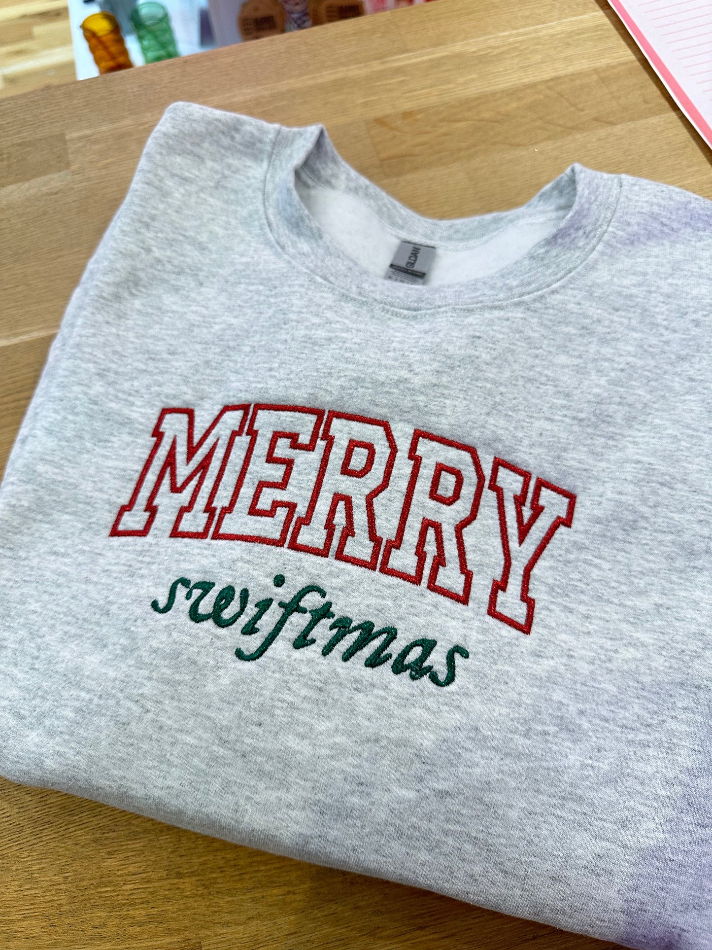 Merry Swiftmas Embroidered Crewneck