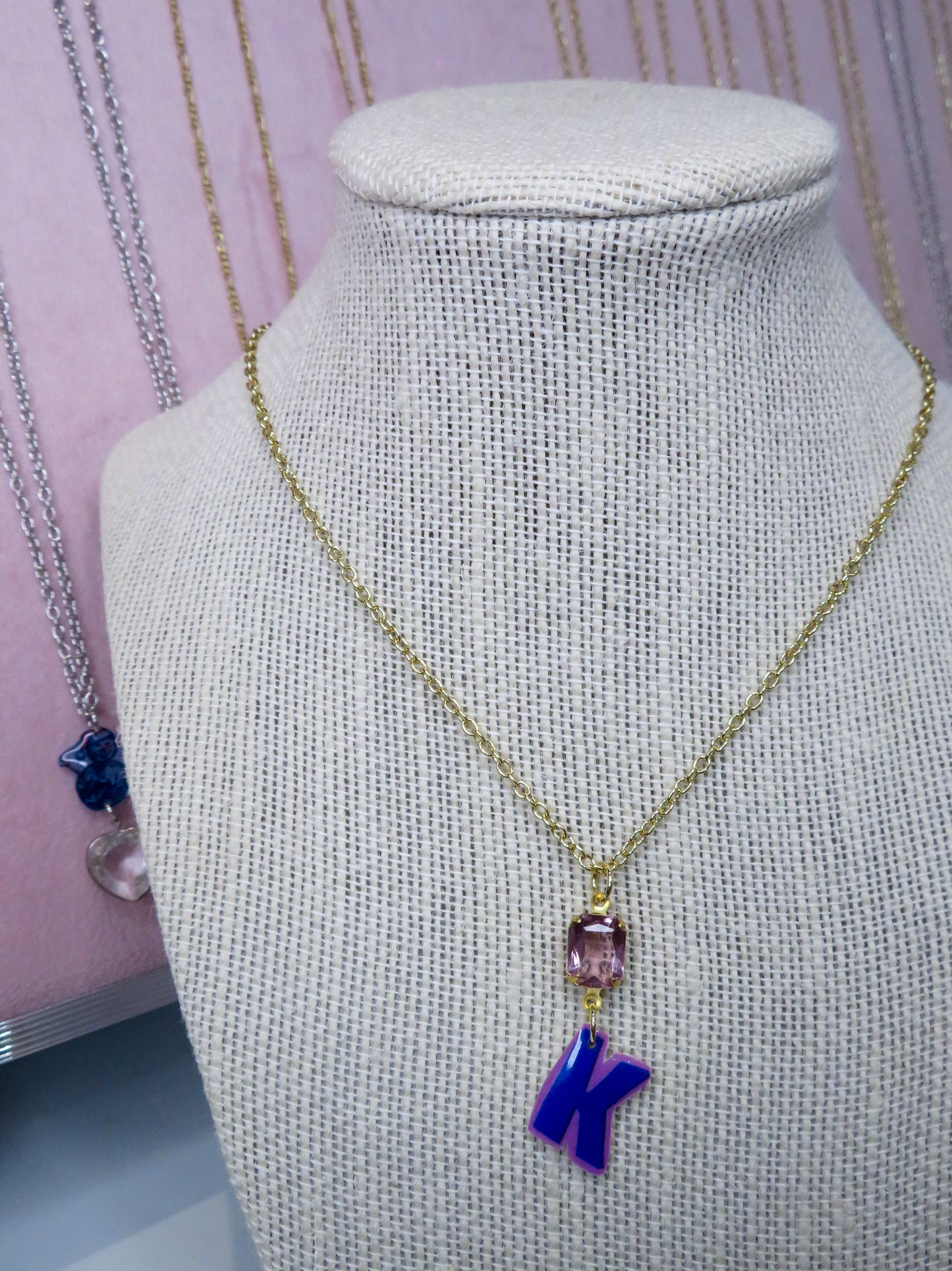 Initial Pendant Charm Necklace