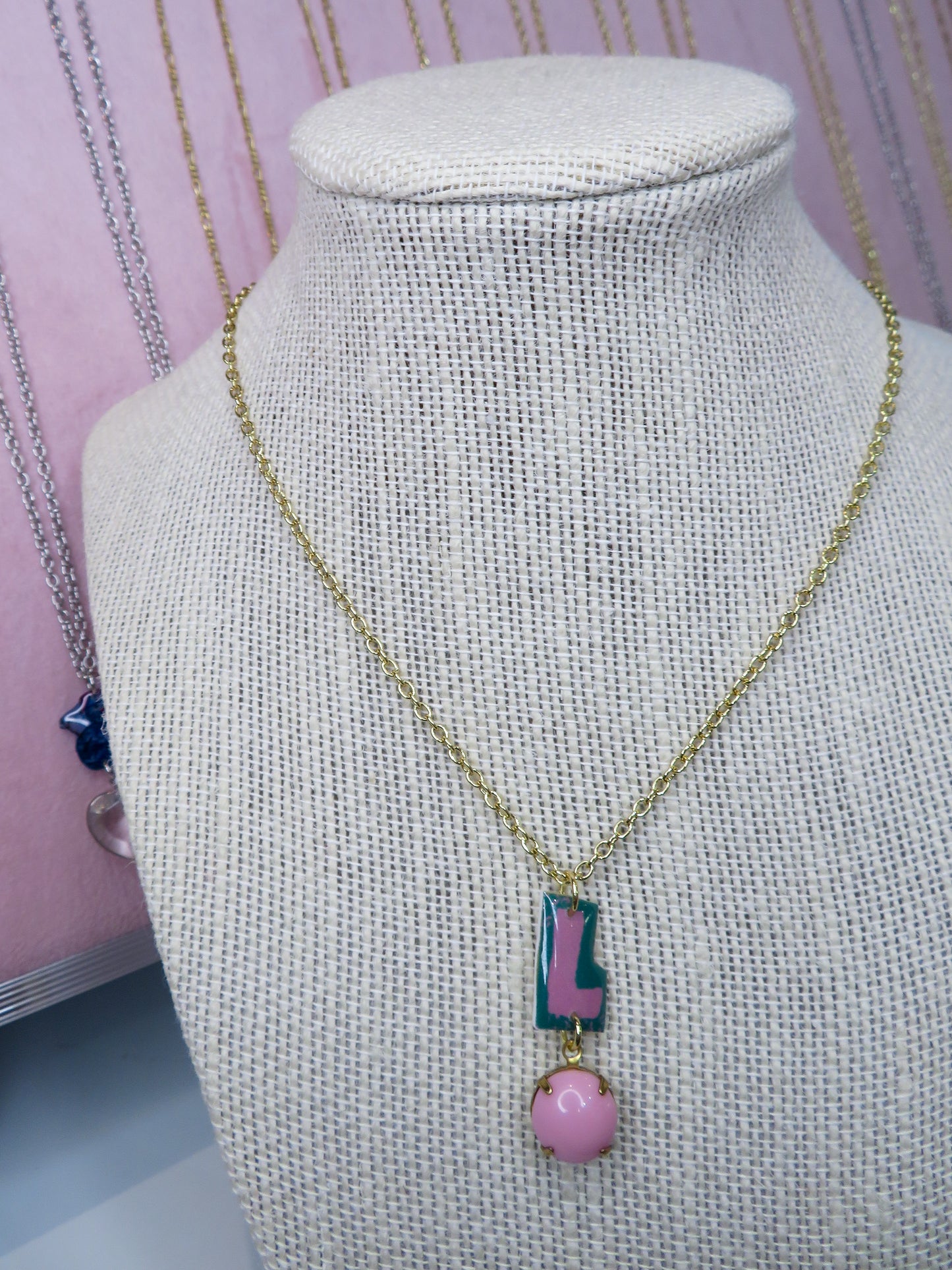 Initial Pendant Charm Necklace