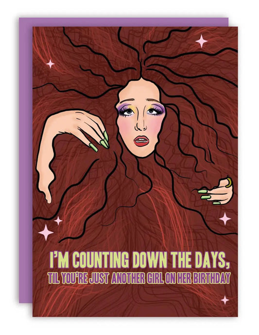 Another Girl On Her Birthday Greeting Card