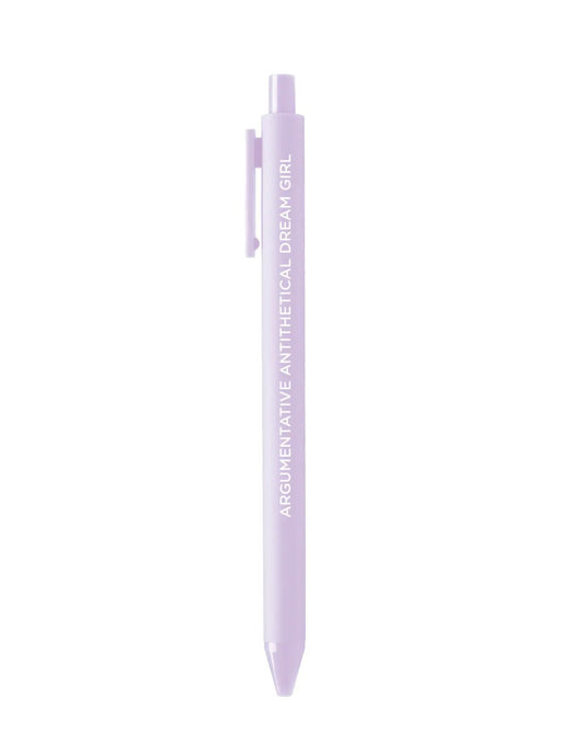 Argumentative Antithetical Dream Girl Gel Pen