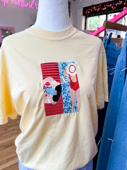 Beach Read Embroidered Tee