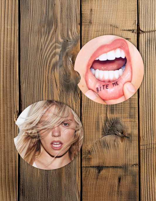 Bite Me Renee Rapp Car Coaster Set