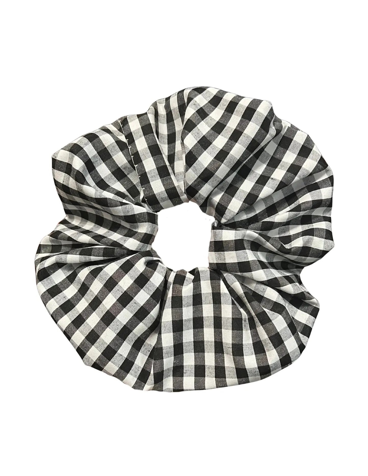 Black Gingham Scrunchie