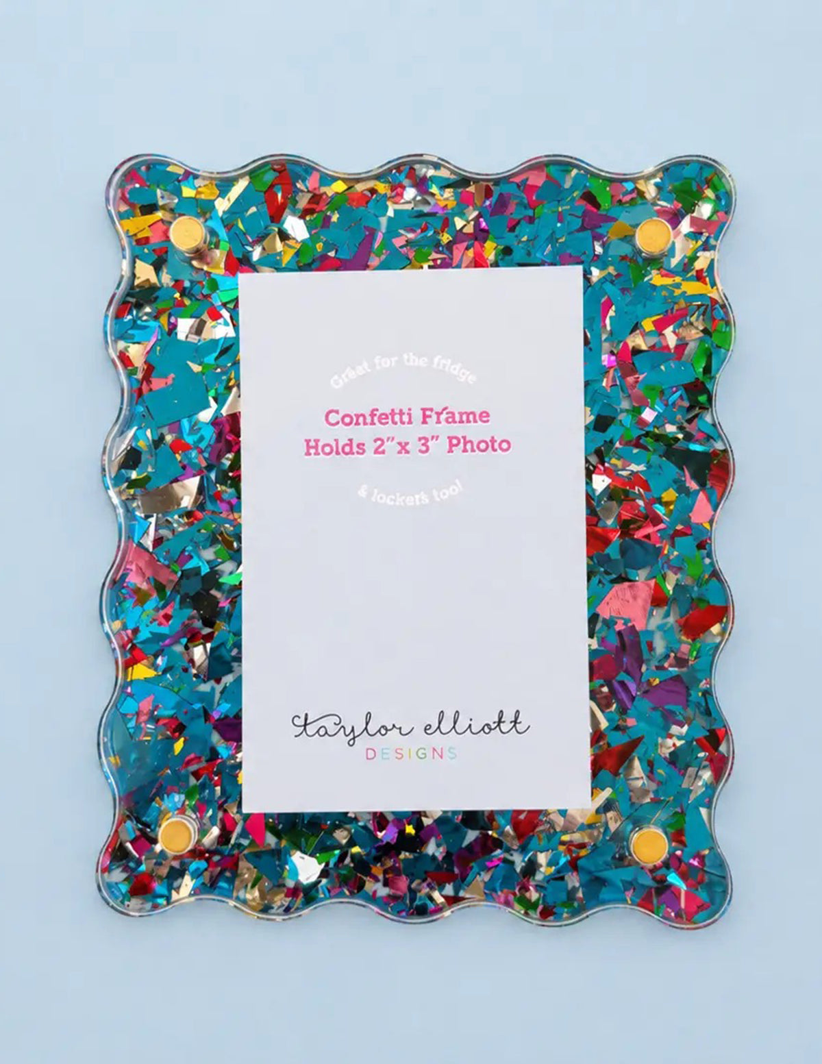 Blue Confetti Magnetic Frame
