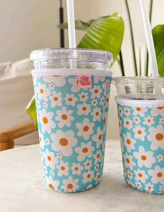 Blue Daisy Coffee Cup Coozie