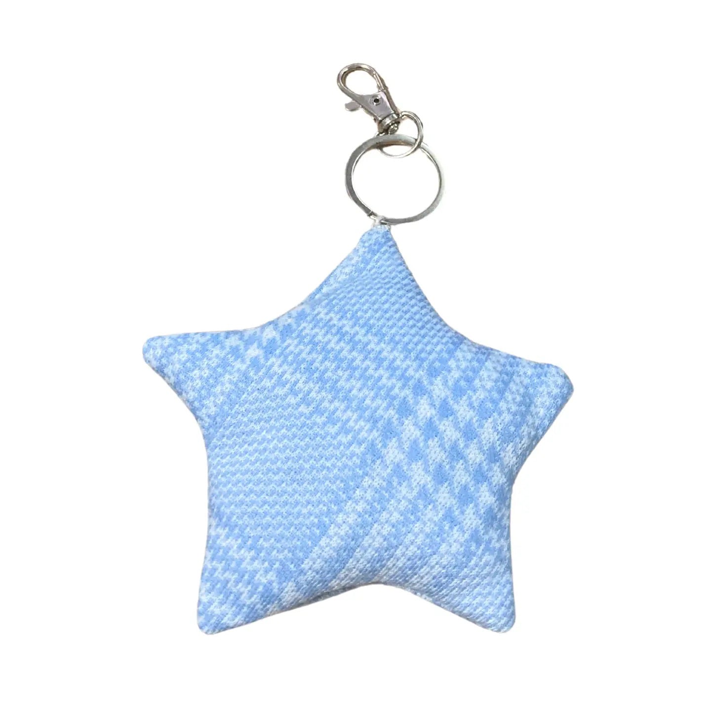 Blue Herringbone Bag Charm