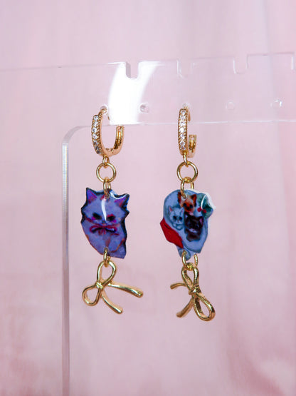 Bows & Cats Earrings