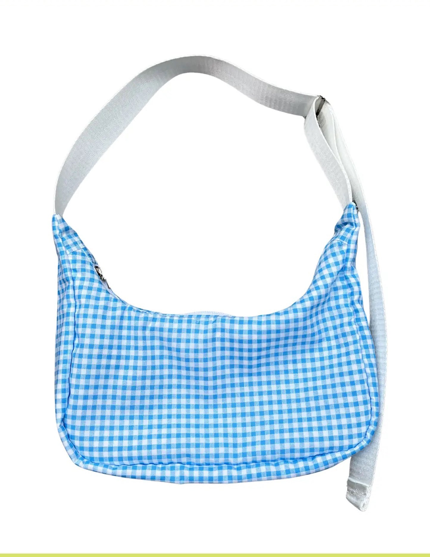 Bright Blue Gingham Shoulder Bag