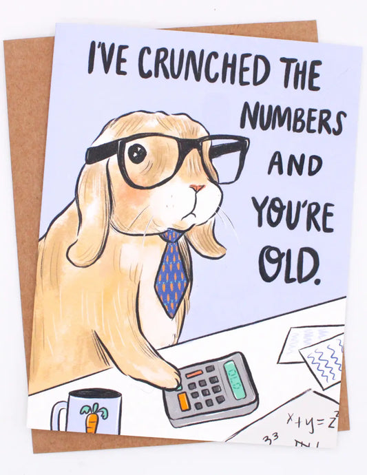 Bunny Accountant Birthday Card