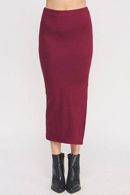 Burgundy Pencil Skirt
