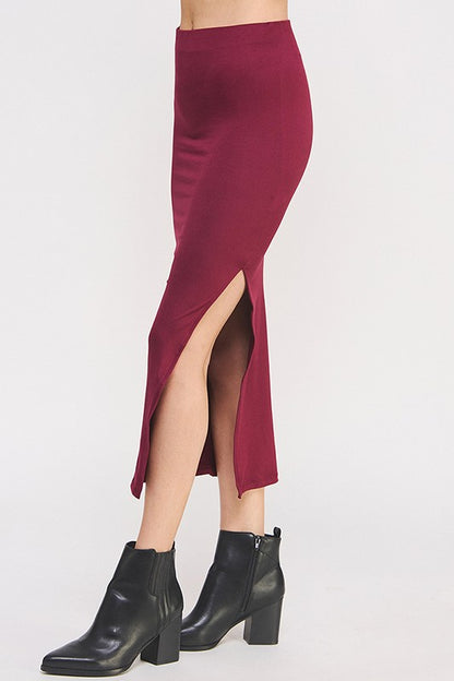 Burgundy Pencil Skirt