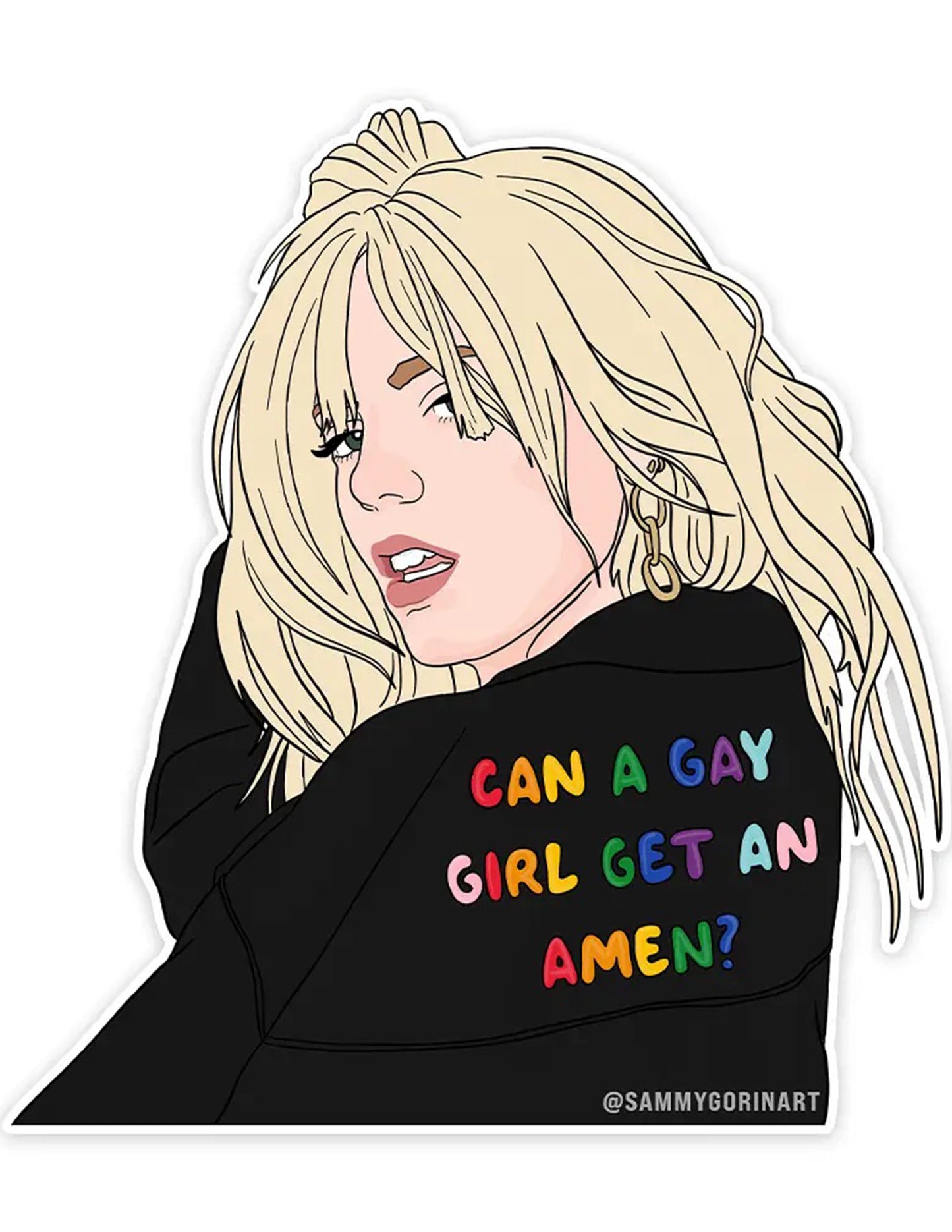 Can A Gay Girl Get An Amen? Sticker