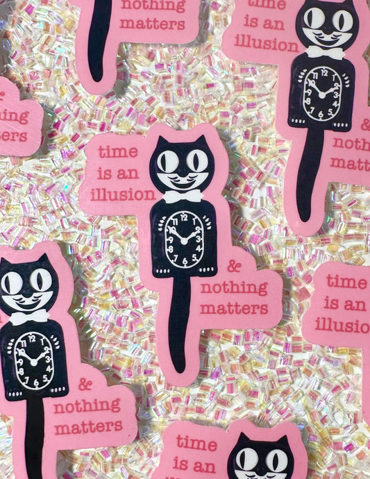 Cat Clock Sticker