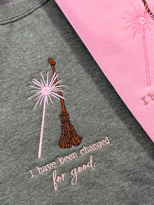 Changed For Good Embroidered Crewneck