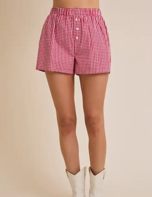 Cherry Crush Gingham Boxer Shorts