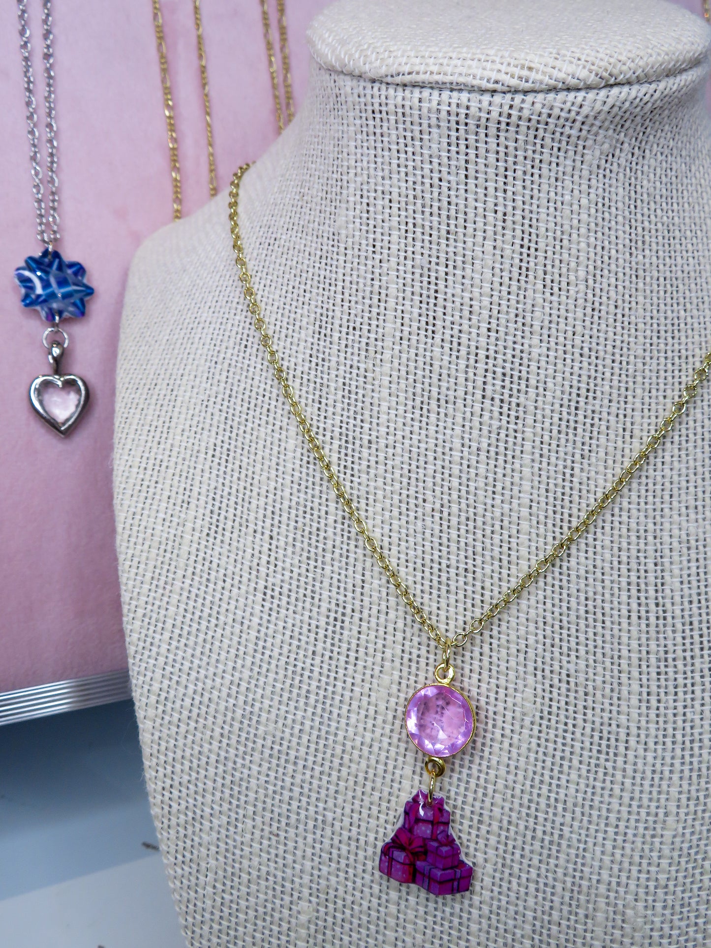 Christmas Presents Pendant Charm Necklace