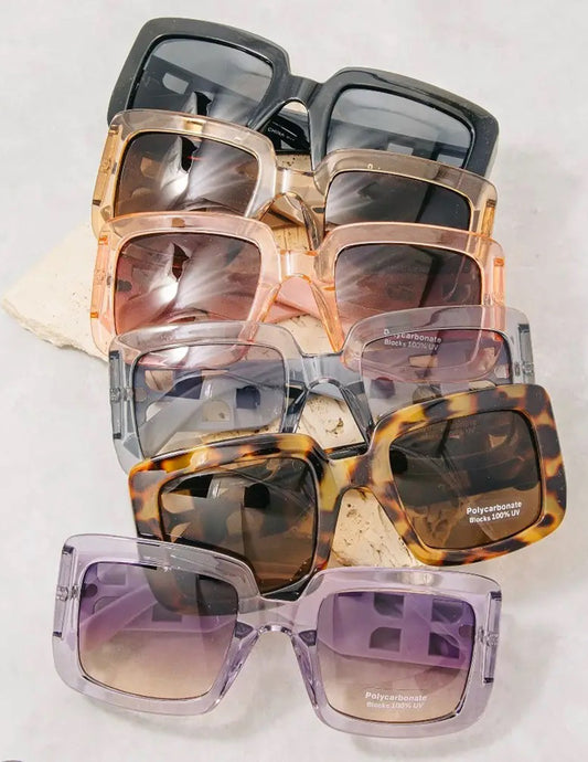 Chunky Square Frame Sunglasses