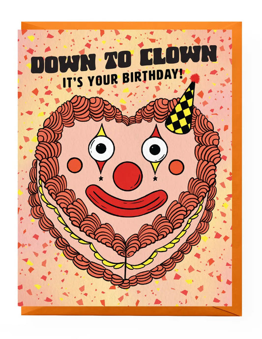 Clown Cake Birthday Card