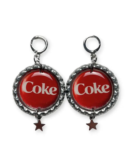 Coke Bottle Cap Earrings