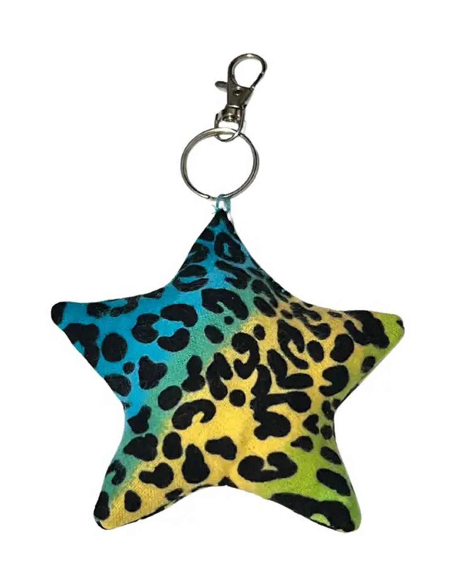 Colorful Cheetah Star Bag Charm