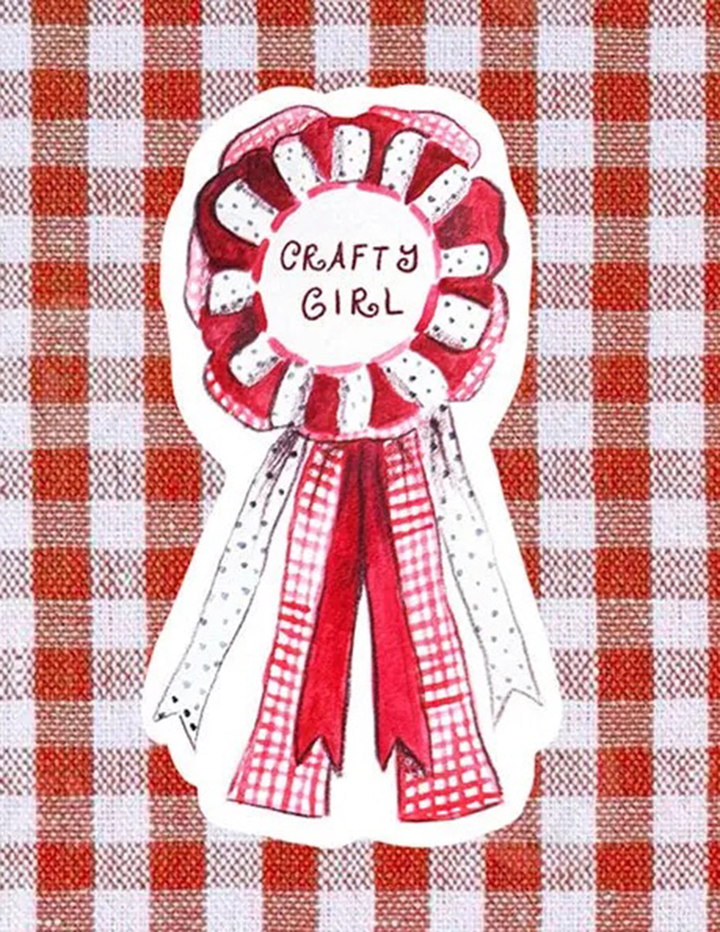 Crafty Girl Ribbon Sticker