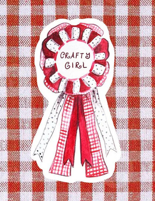 Crafty Girl Ribbon Sticker