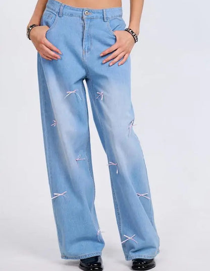 Dainty Bow Jeans