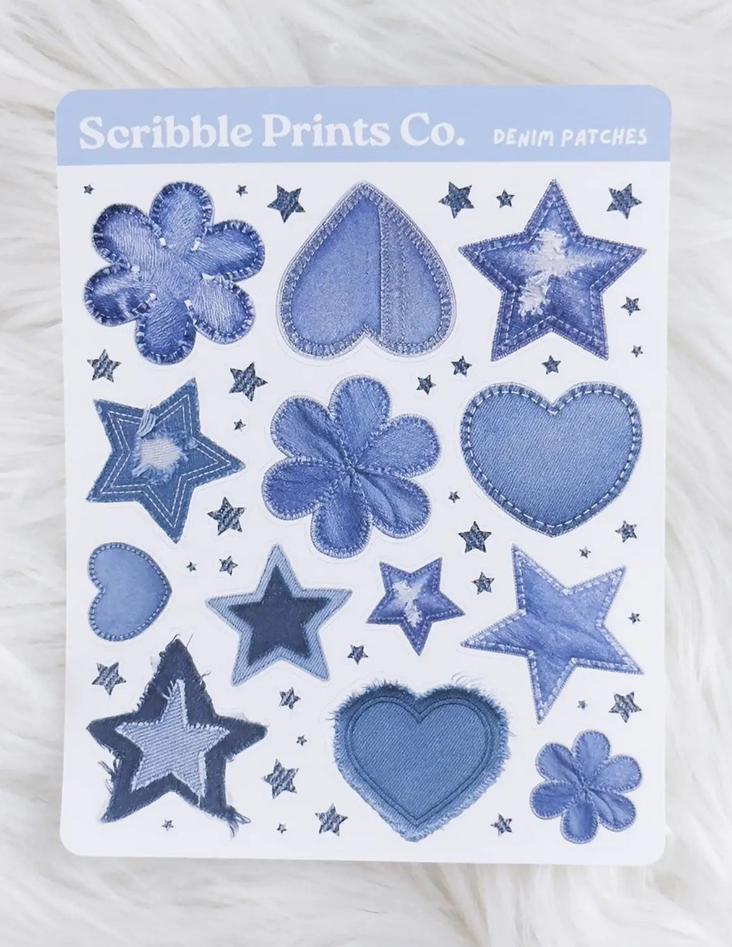 Denim Patches Sticker Sheet