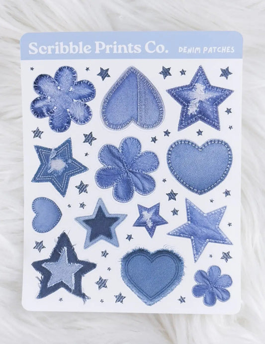 Denim Patches Sticker Sheet