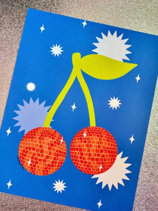Disco Cherries Print
