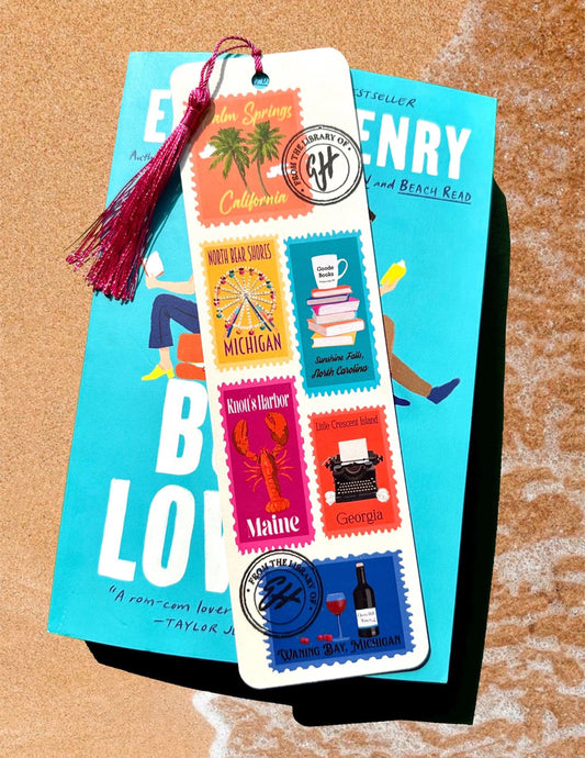 Emily Henry Book Stamp Bookmark