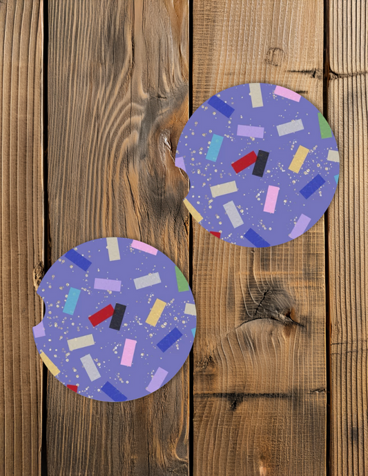 Eras Tour Confetti Car Coaster Set