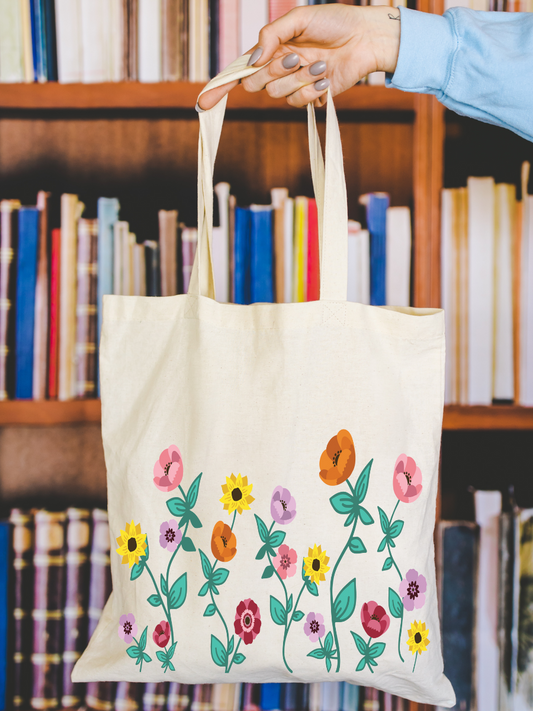 Eras Tour Piano Flowers Tote Bag