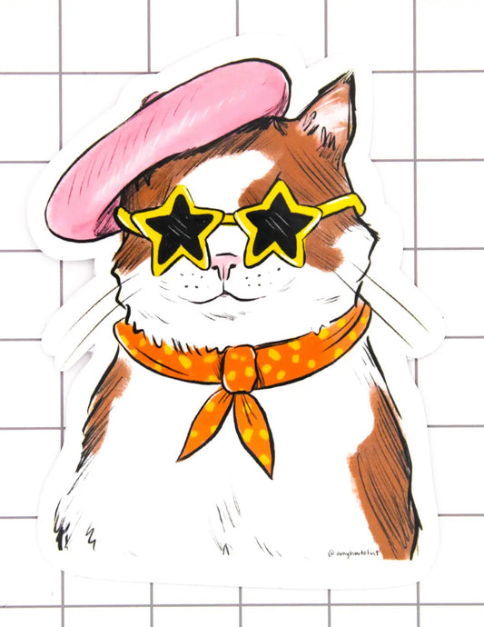 Fancy Cat Sticker