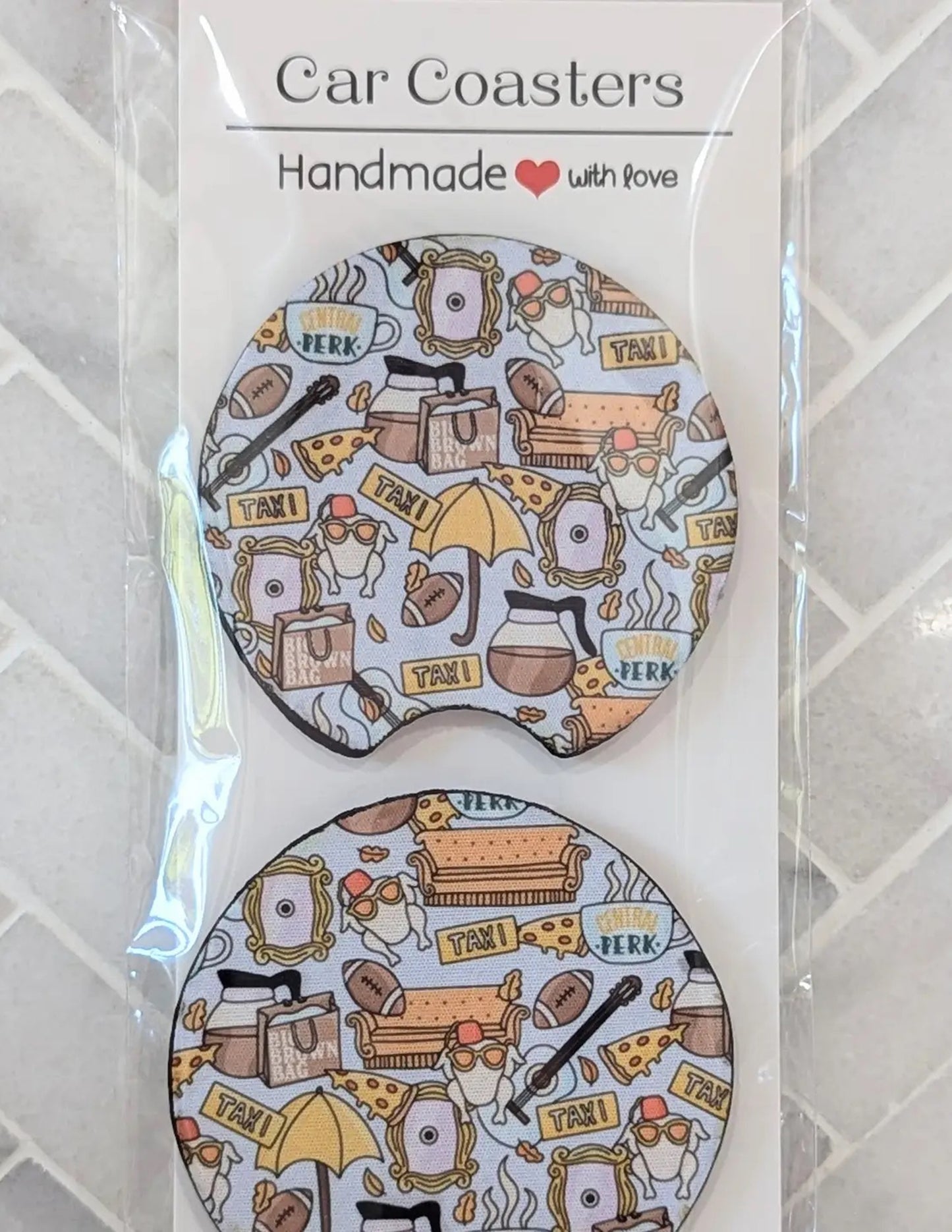 Friends Thanksgiving Car Coaster Set