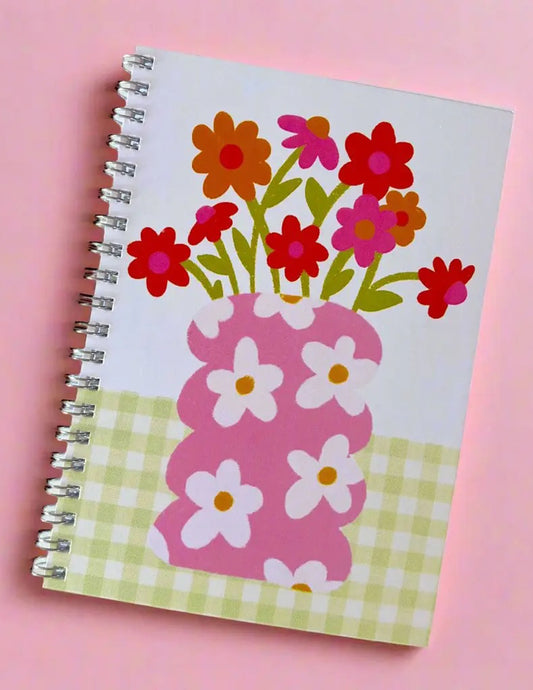 Funky Floral Vase Notebook