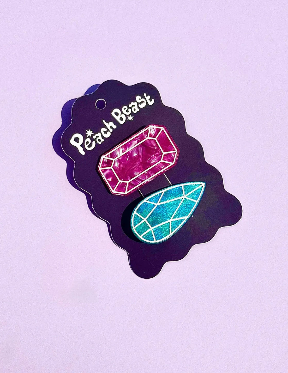 Gemstone Hair Clip Set