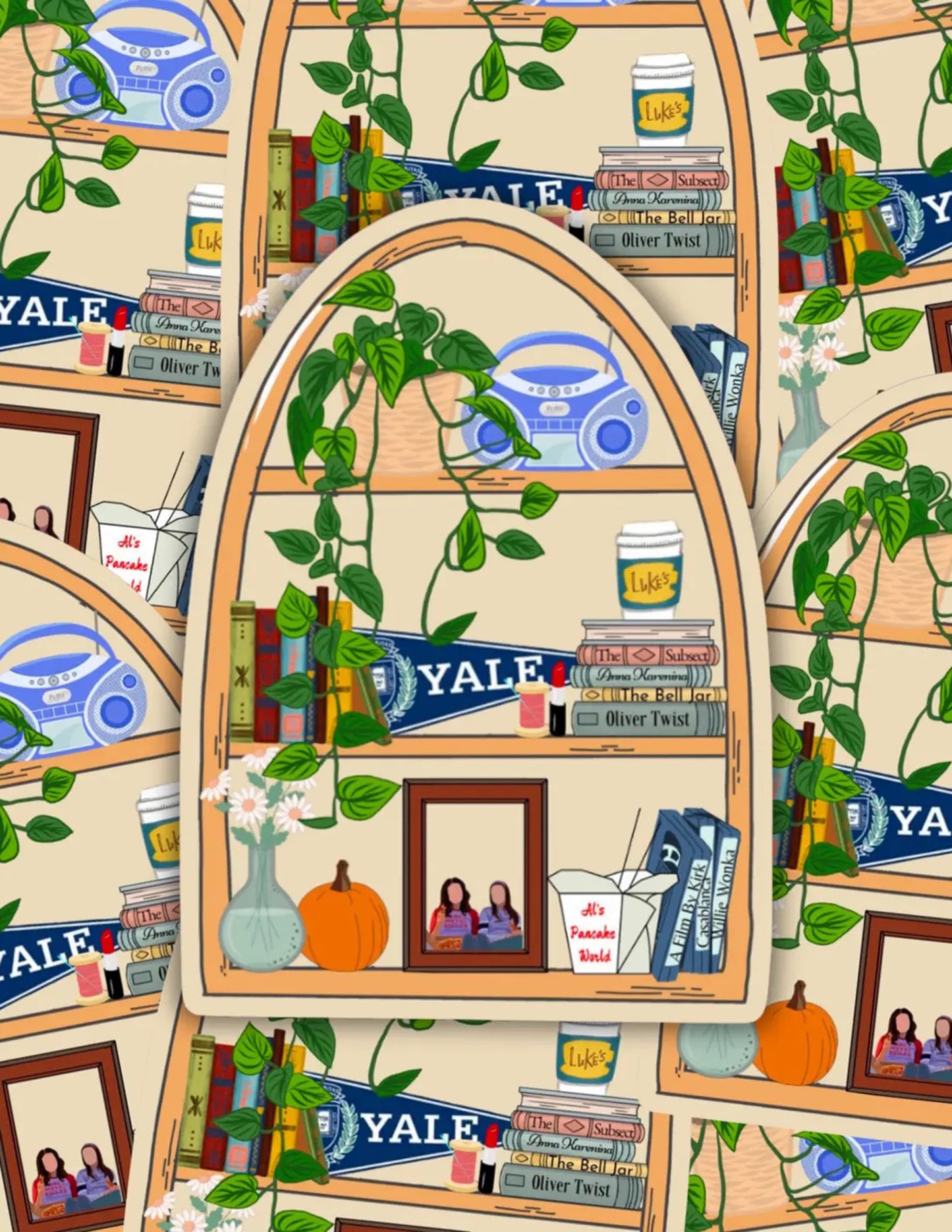 Gilmore Girls Bookshelf Sticker