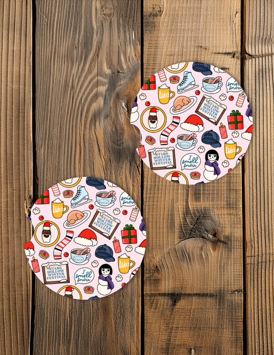 Gilmore Girls Christmas Car Coaster Set