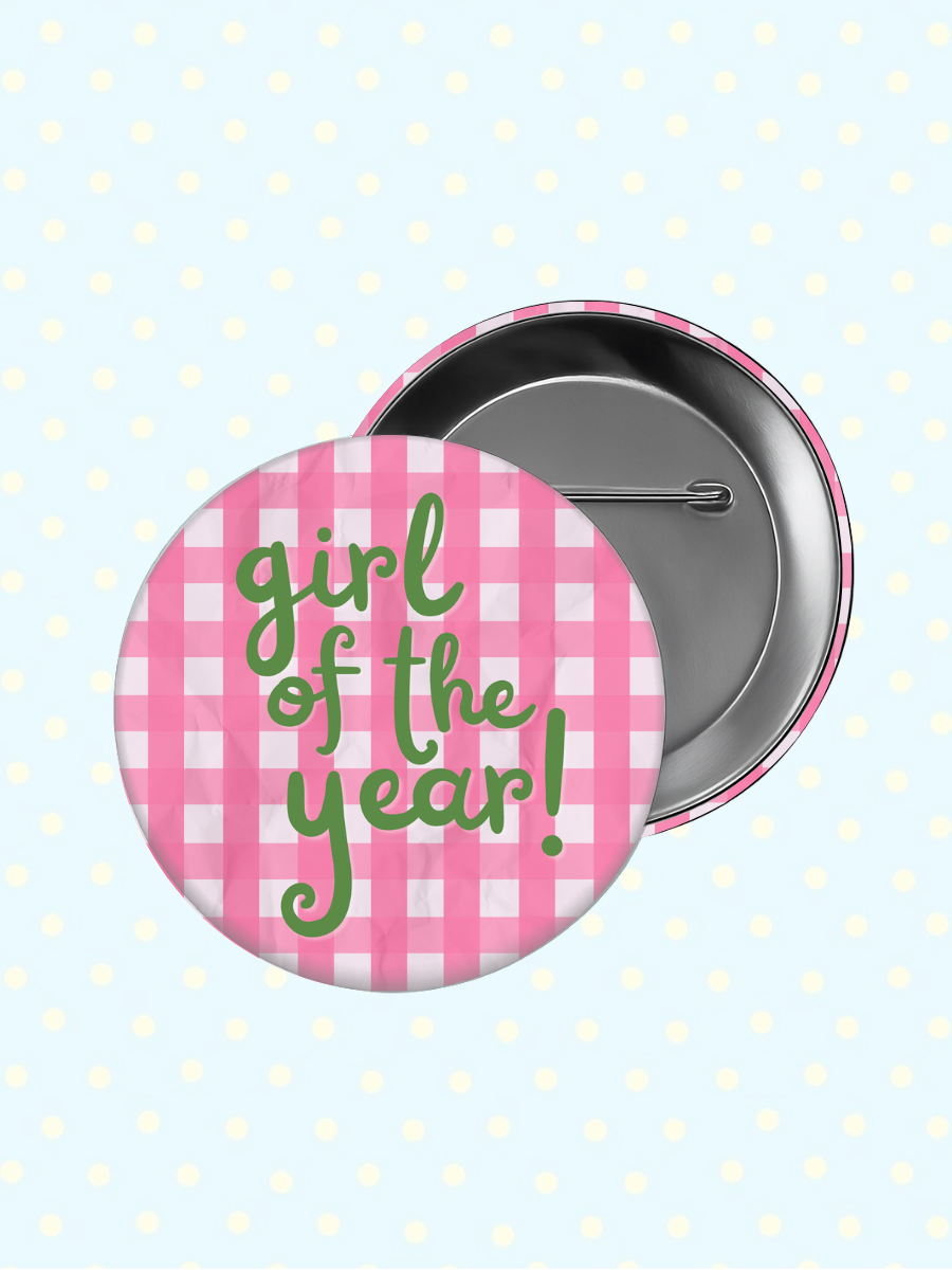 Girl Of The Year Button