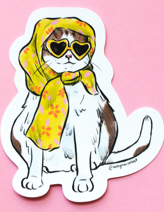 Glamour Cat Sticker