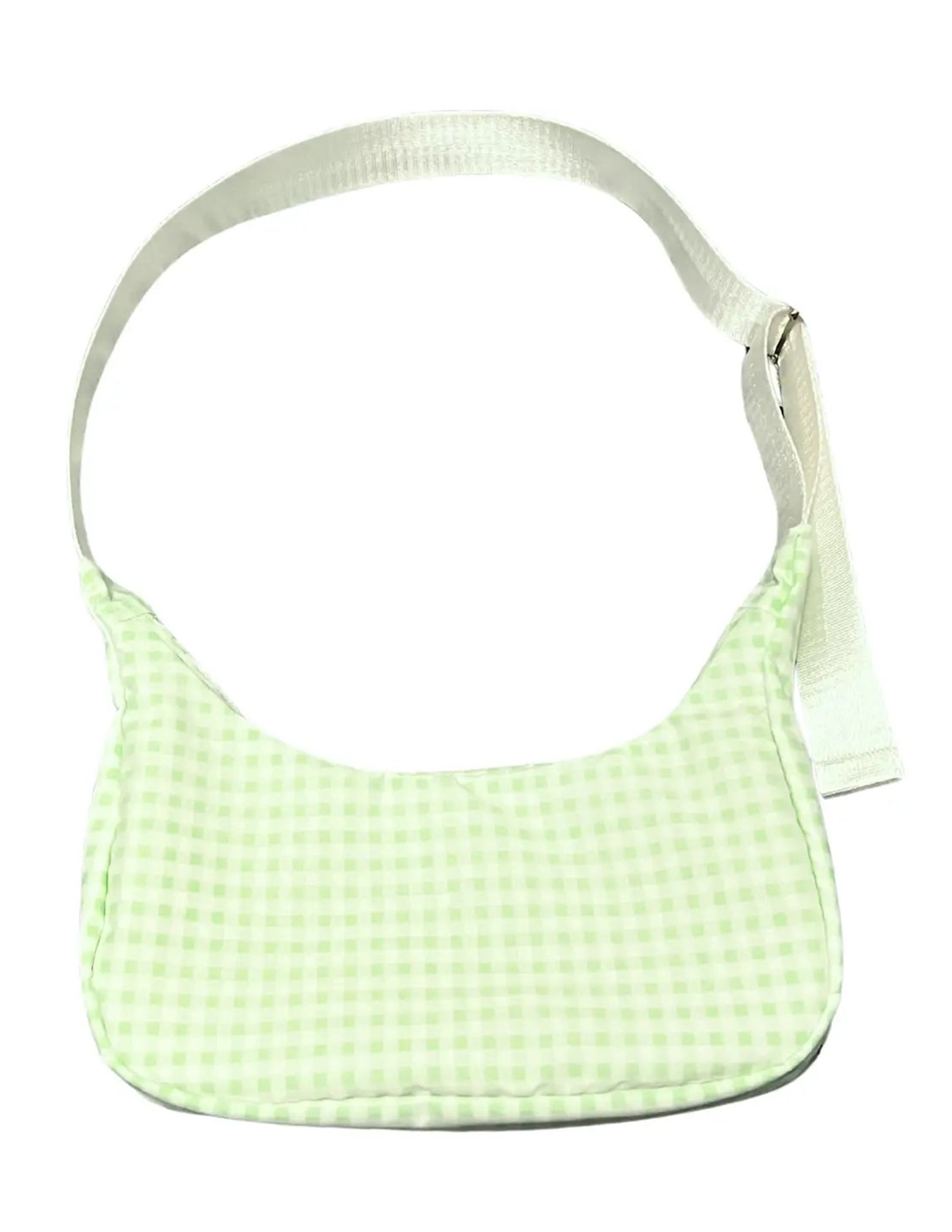 Green Gingham Shoulder Bag