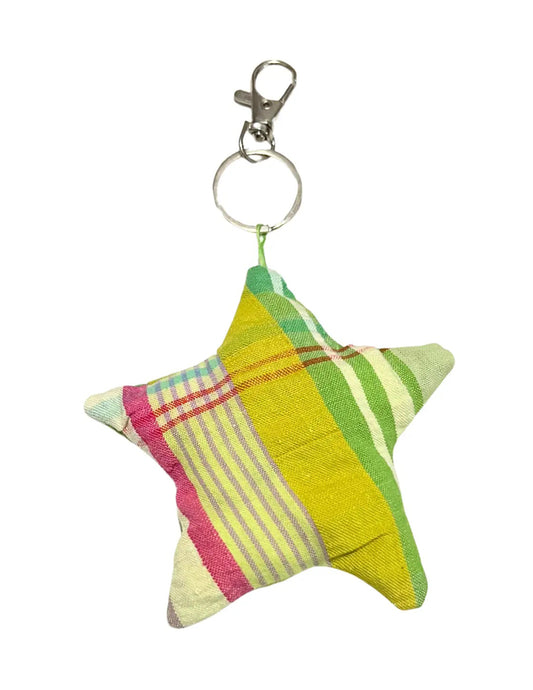 Green Seersucker Bag Charm