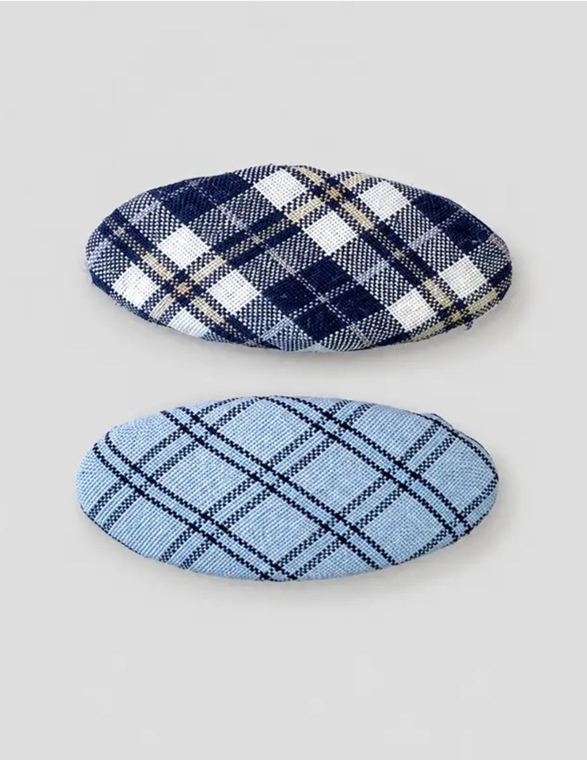 Grid Plaid Hair Clip Set