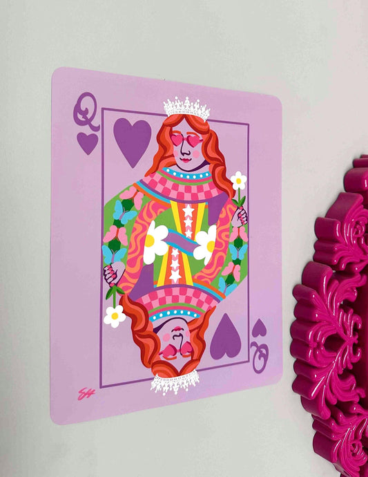 Groovy Queen of Hearts Print