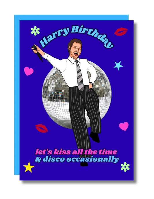 Harry Birthday Kiss + Disco Card