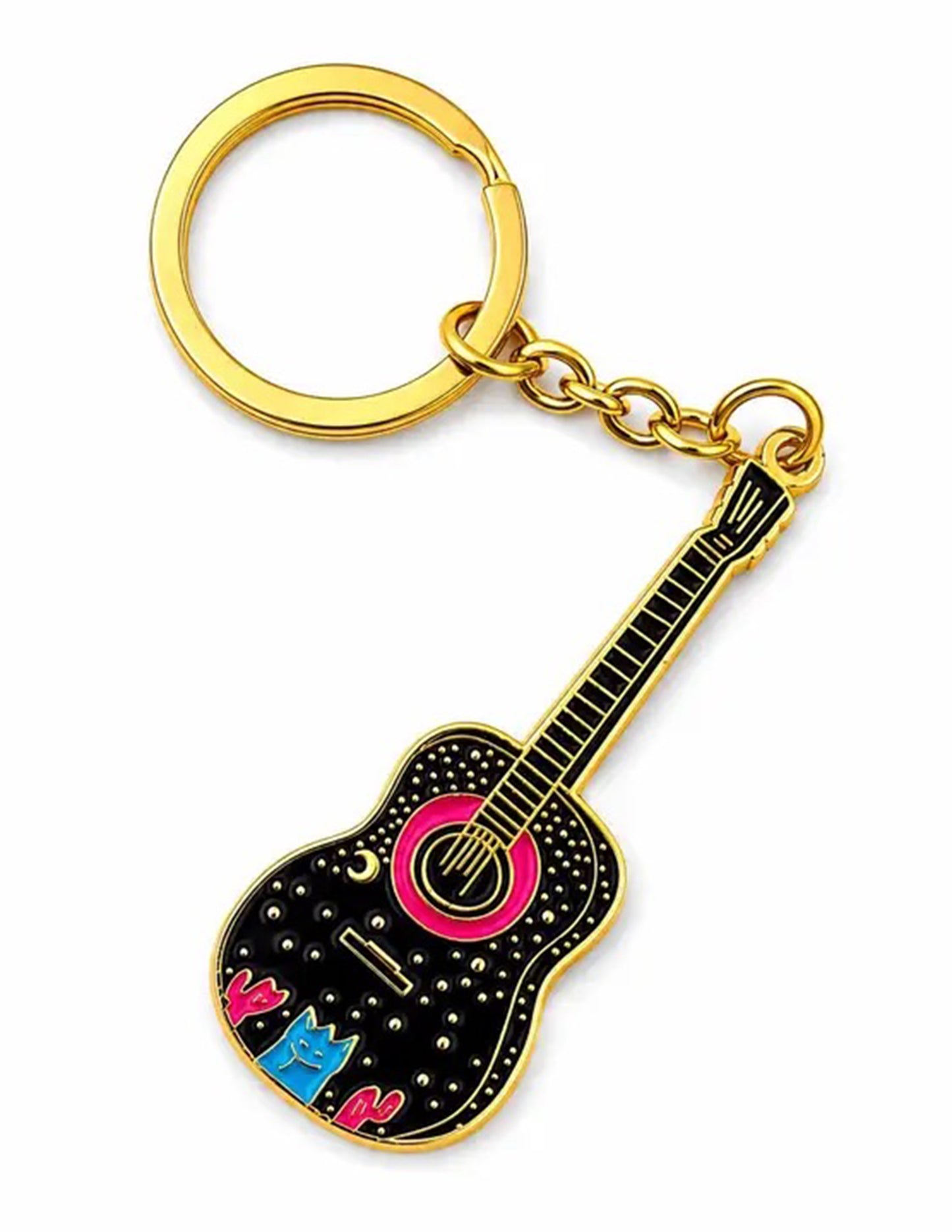 HS Guitar Enamel Keychain