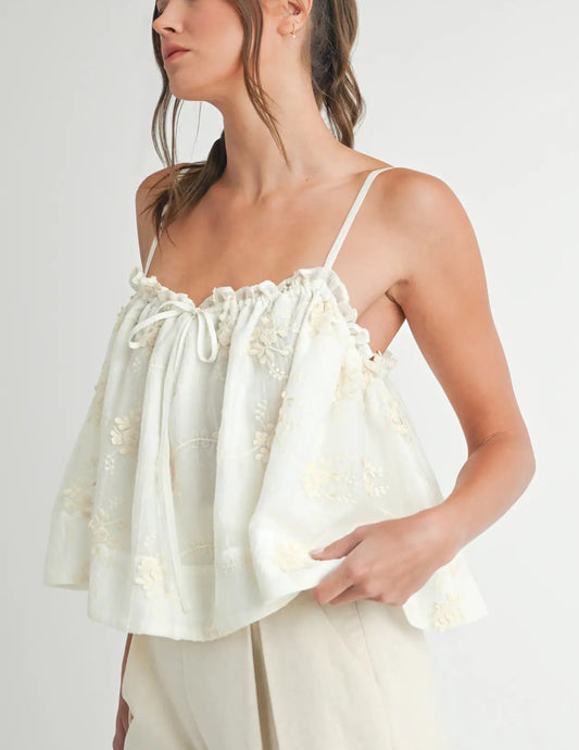 Ivory Embroidered Top